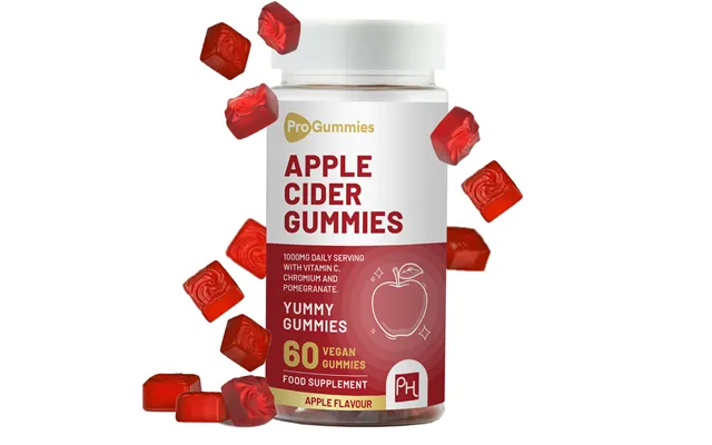 Vegan Apple Cider Vinegar Gummies Apple Flavour High Strength 1000mg With Vitamin C - Chromium And Pomegranate product image