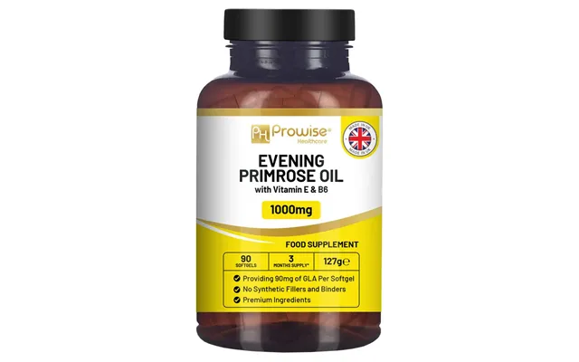 Vegan Evening Primrose Oil 2000mg With Vitamin E & B6 60 Vegan Softgels Pure Cold Pressed I 180mg Gla Per Capsule I Wome product image