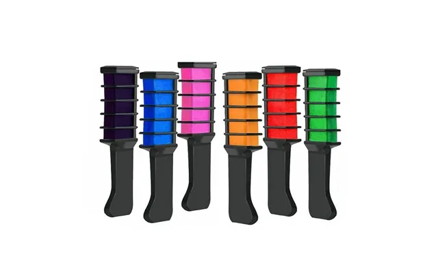 Vibrant 6pc Mini Hair Chalk Set Instant Hair Colour Comb For Parties, Festivals, Cosplay - Safe & Easy To Wash Out