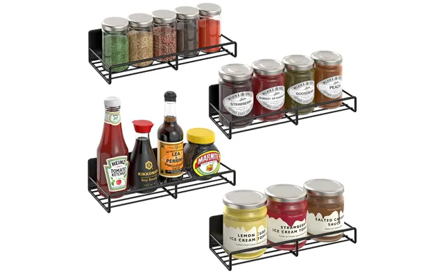 Vinsani 4pc Magnetic Spice Rack Metal Shelf 1010421 product image