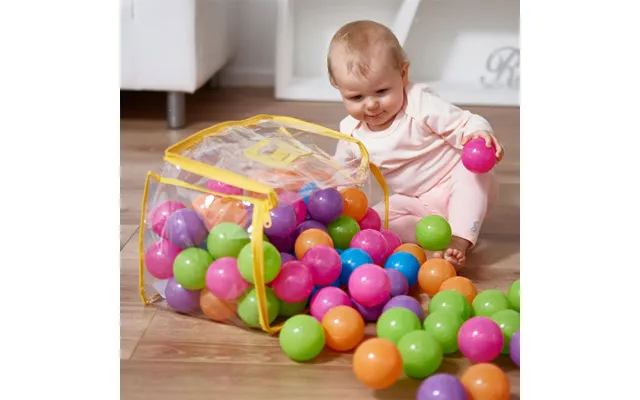 Vinsani Multicoloured Soft Plastic Play Pit Balls Non Toxic And Bpa Free With Clear Pvc Carry Bag For Indoor Outdoor Swi
