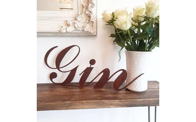 Vintage Rusty Gin Metal Sign For Home Bar And Garden Décor