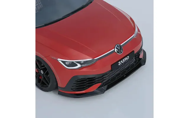 Vw Golf Gti Clubsport Mk8 Evo-1 Gloss Black Front Splitter By Zaero 2020