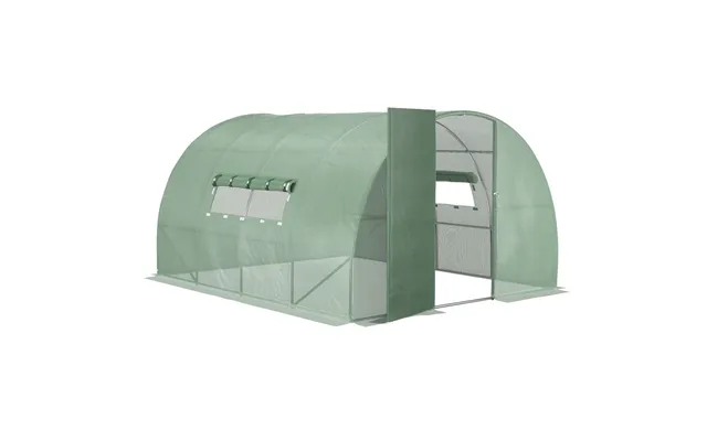 Walk-in Greenhouse 4x3m, Poly Tunnel, Galvanised Steel, Door - Best Quality product image