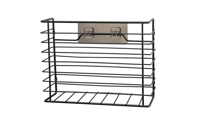 Wall Mounted Kitchen Storage Basket In Black Powder Coating product image