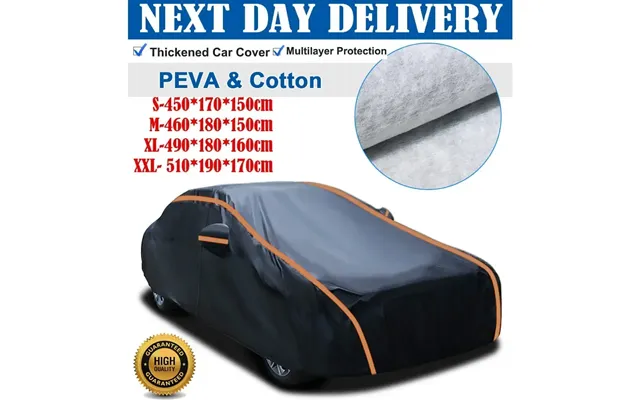 Waterproof 6 Layer Car Cover Heavy Duty Cotton Lined Uv Protection - S M Xl