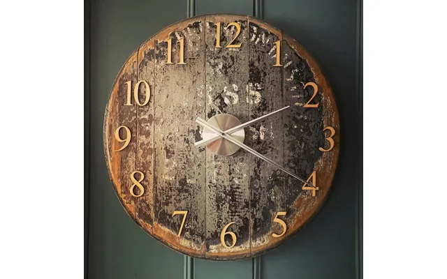 Whiskey Barrel Clock Painted Made To Order