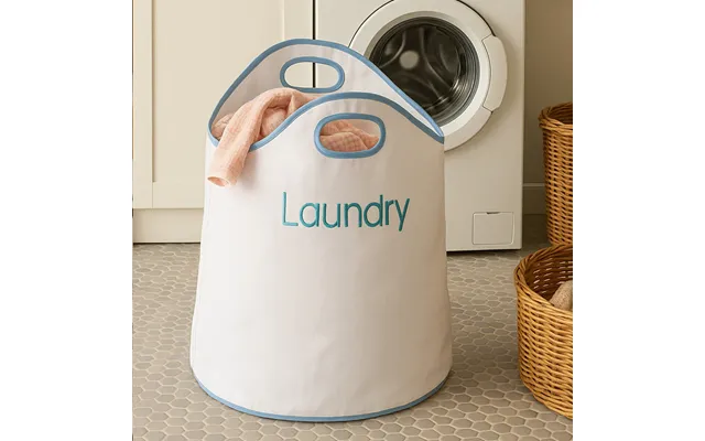 White And Blue Laundry Bag Greenloop