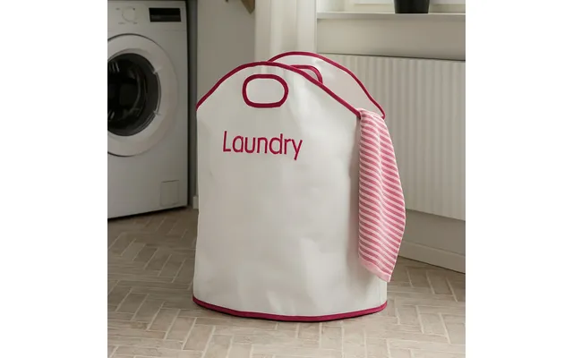 White And Hot Pink Laundry Bag Greenloop