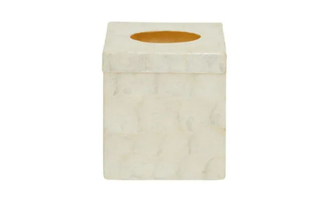 White Shell Square Tissue Box Palu