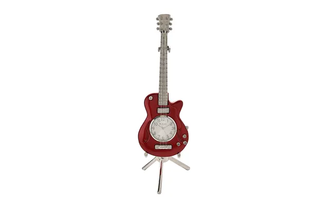 Wm.widdop Miniature Clock - Red Guitar