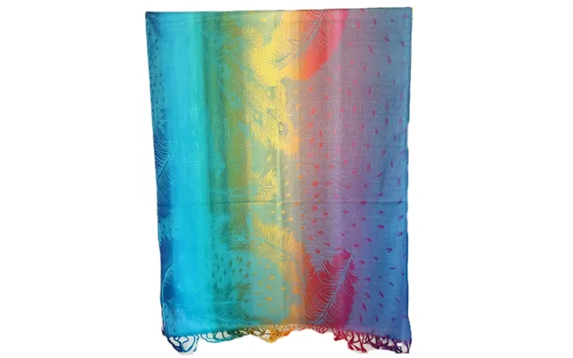 Women's New Ethnic-style Tassel Scarf Cotton Twill Shawl - Light Blue