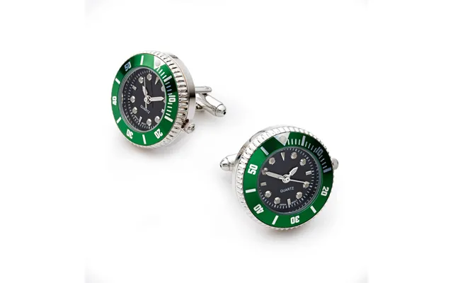 Working Watch Cufflinks In Green