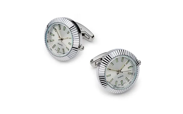 Working Watch Cufflinks In Silver And White