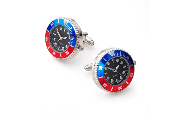 Working 'pepsi' Watch Cufflinks In Blue And Red