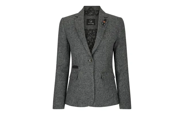 Wsn01 - Women Grey Suit Blazer Waistcoat & Trousers In Tweed Herringbone
