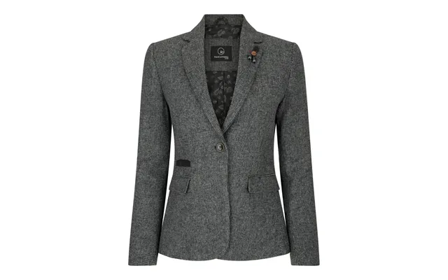 Wsn01 - Women Grey Suit Blazer Waistcoat & Trousers In Tweed Herringbone
