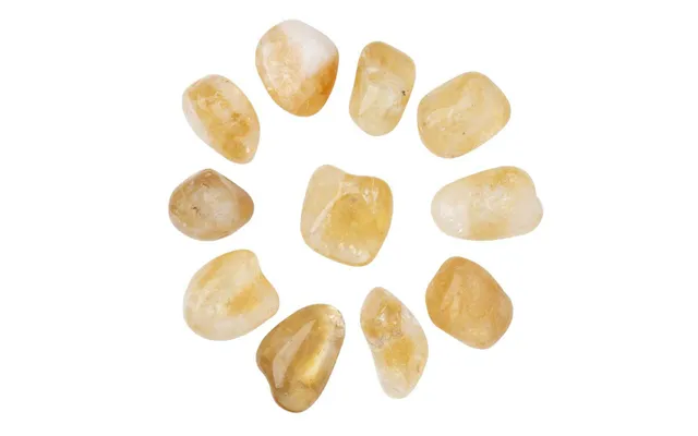 Yellow Citrine Tumblestone Mineral Collectible Precious Stone