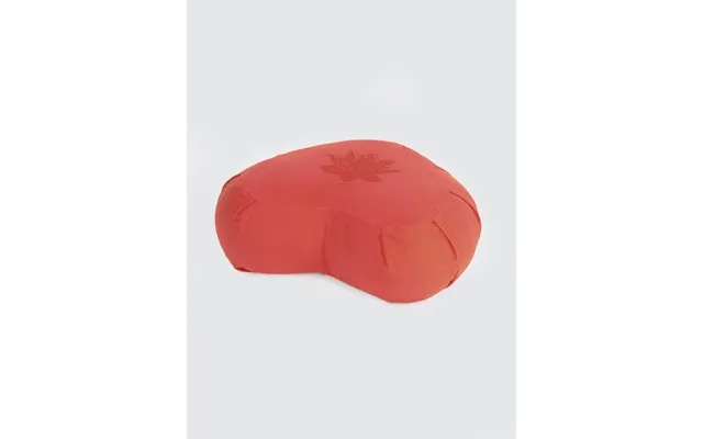 Yoga Studio Gots Organic Cotton Crescent Lotus Zafu Buckwheat Cushion - Coral