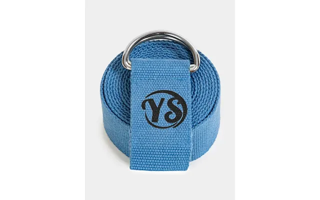 Yoga Studio Gots Organic Cotton D-ring 2.5m Yoga Belt Strap - Mineral Blue