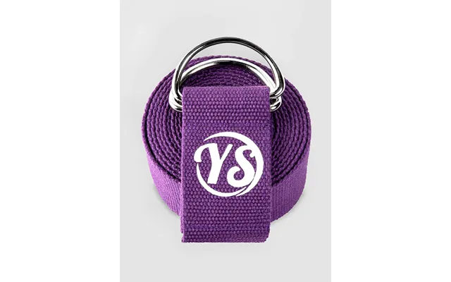 Yoga Studio Gots Organic Cotton D-ring 2.5m Yoga Belt Strap - Purple