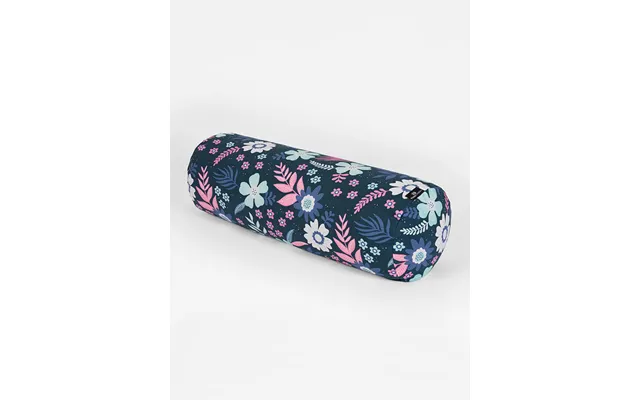 Yoga Studio Organic Buckwheat Floral Meditation Bolster Cushion - Blue Flowers