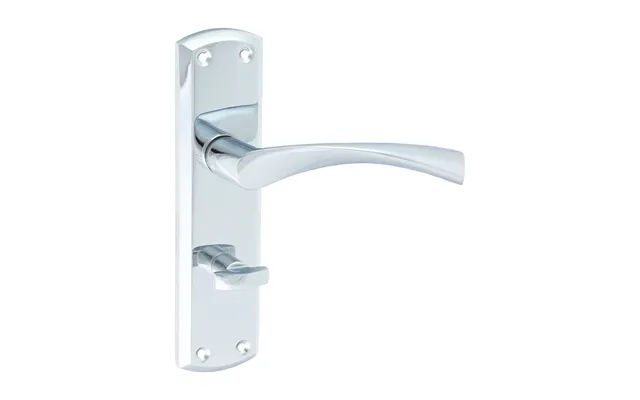 Zeta Bathroom Thumb Turn Door Handle Polished Chrome - 175 × 45