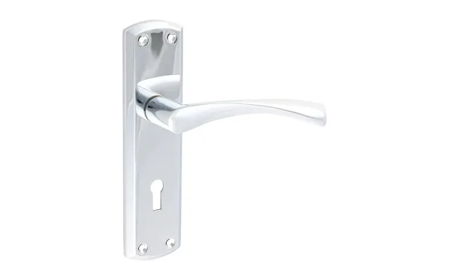 Zeta Lock Door Handle Polished Chrome - 175 × 45