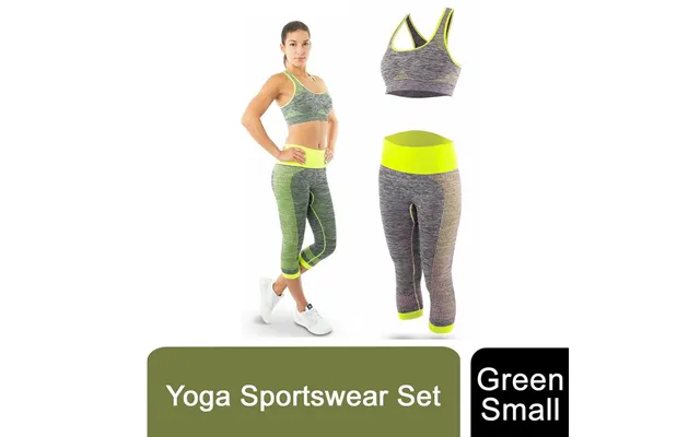 Zodiac Fitness Women Yoga Set Green S Moisture Wicking Soft Touch Elastic Quick Dry product image