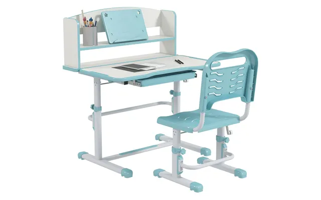 Zonekiz Height Adjustable Kids Desk And Chair Set - With Drawer