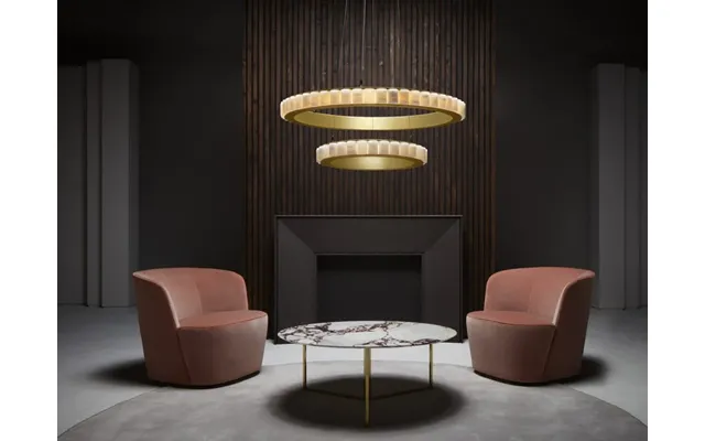 Cto Lighting Avalon Halo - Ceiling Rose Chandelier Bronze Finish With Honed Alabaster product image