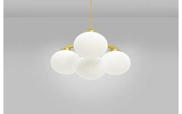 Cto Lighting Cloudesley Small - Dali-b Chandelier Satin Brass With Matt Opal Glass product image