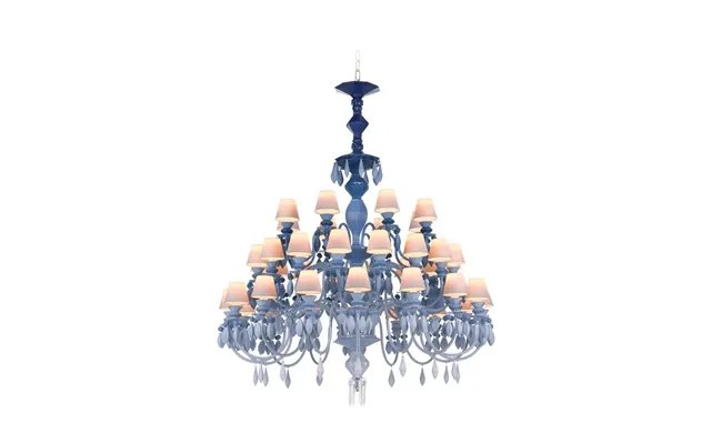 Lladro Belle De Nuit Chandelier 40 Lights - Blue Ce Uk product image