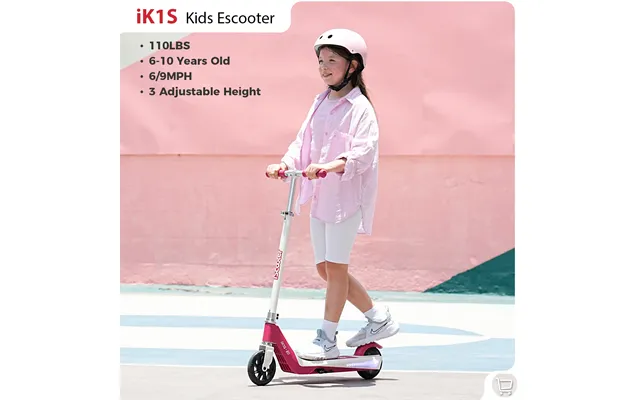 B2pro 3-wheel Kids' Electric Scooter With Colourful Led Lights & Foldable Design - Ik1s Pink