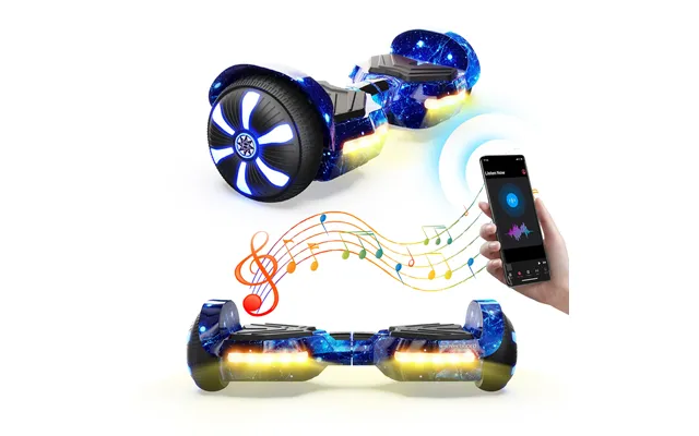 H1 Self Balancing Hoverboard With Bluetooth Music And Led Lights - H2 Blue Hoveboard product image