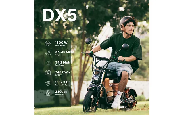 Iscooter Dx5pro Dx5 2000w Electric Scooter With Seat & Large Basket - Moped Style product image