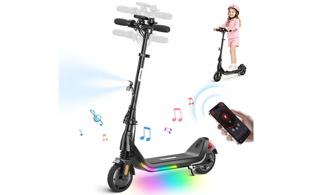 Iscooter Ik5 Adjustable Kids’ Electric Scooter With Bluetooth & App Control - Black