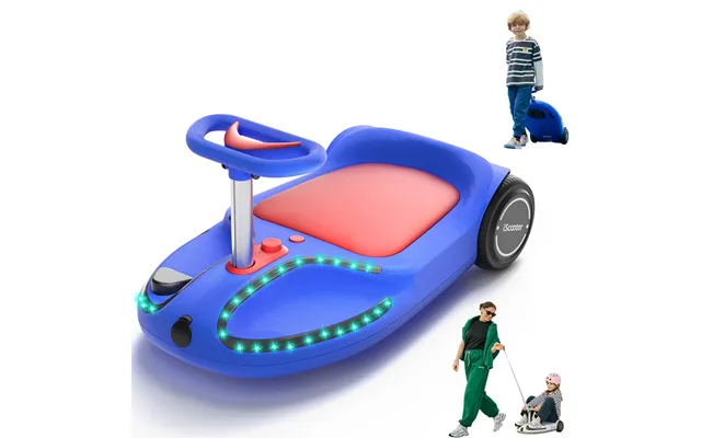 Iscooter Tc3 Electric Wiggle Car For Kids With Bluetooth And Pull Rope - Blue