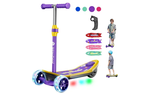 Isinwheel Kids Electric Scooter - Minispider Purple Giraffe -remote Control