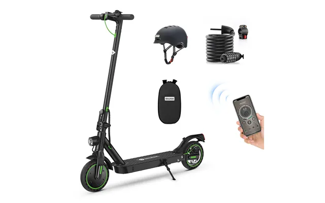 Isinwheel S9pro Adult Electric Scooter - S9pro With A Cable Lock And Led Helmet