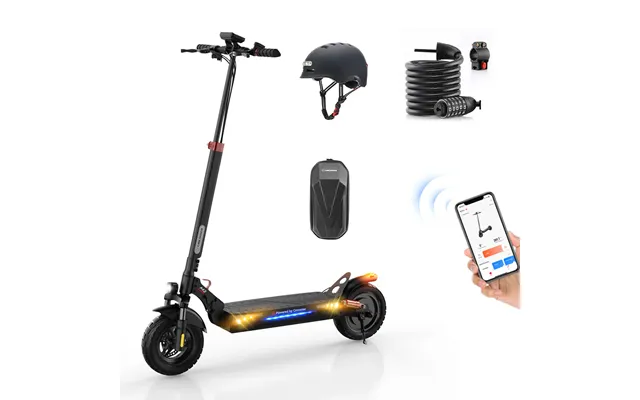 M2 Electric Scooter With Cable Lock And Helmet - M2 With A Cable Lock And Led Helmet