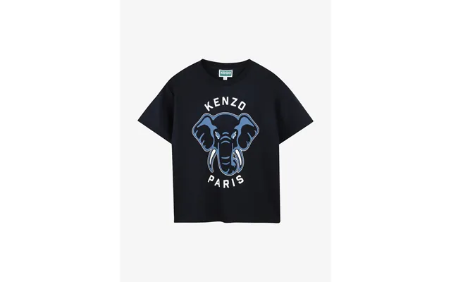 Kenzo Boys Elephant Print T-shirt In Navy product image