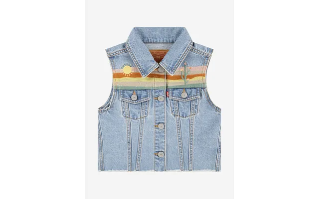 Levi's Girls Embroidered Gilet In Blue product image