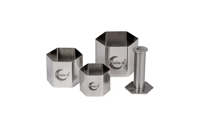 Plate-it Garnish Rings Hexagon 4 Piece Set