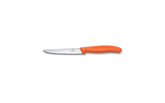 Victorinox Swiss Classic 11cm Serrated Steak & Pizza Knife - Orange