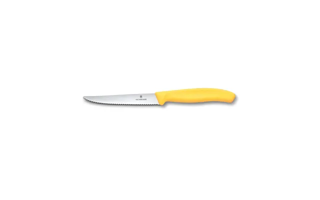 Victorinox Swiss Classic 11cm Serrated Steak & Pizza Knife - Yellow