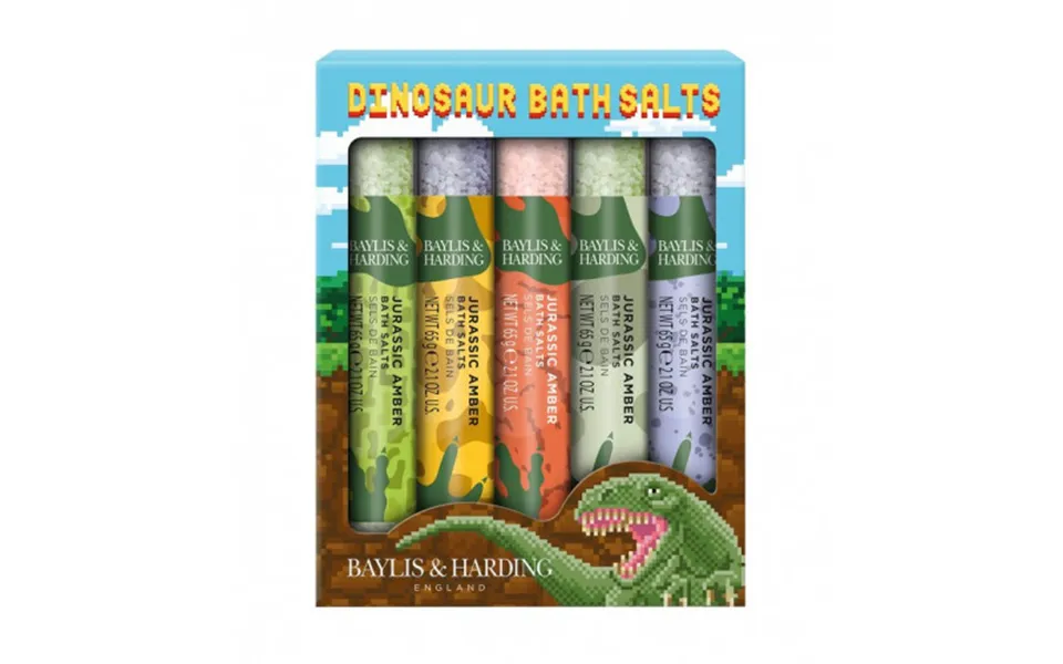 Baylis & Harding Dinosaur 5 Test Tube Bath Salts Gift Set