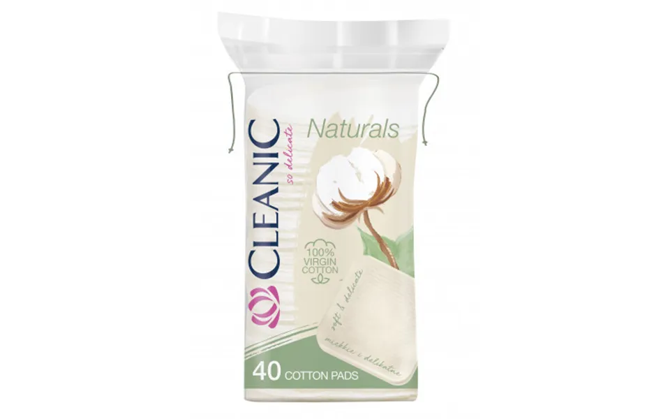 Cleanic Pure Effect Virgin Cotton Square Pads 40vnt.