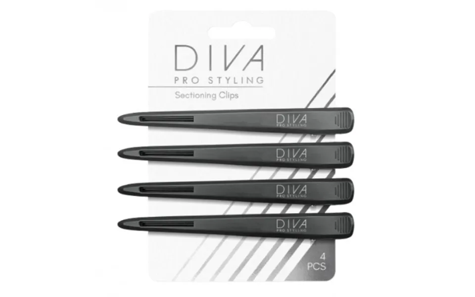 Diva Pro Styling Sectioning Clips Black