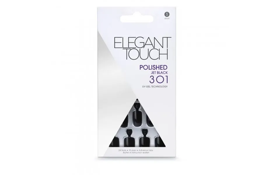 Elegant Touch Black Colour Nails- Square Gift Set